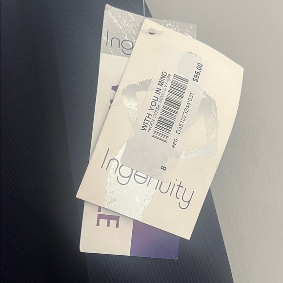 Chic Dark Blue Midi Skirt for Women Size 8 - Picture 2 of 7